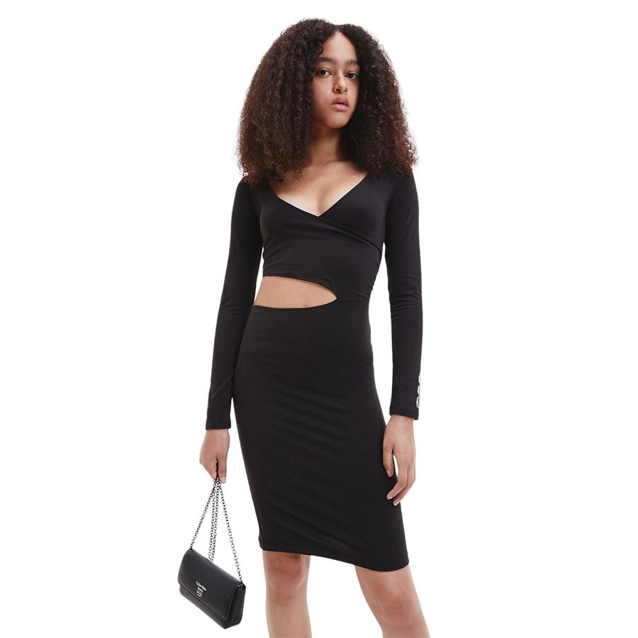 WRAP CUT OUT JERSEY DRESS Calvin Klein | J20J219859BEH